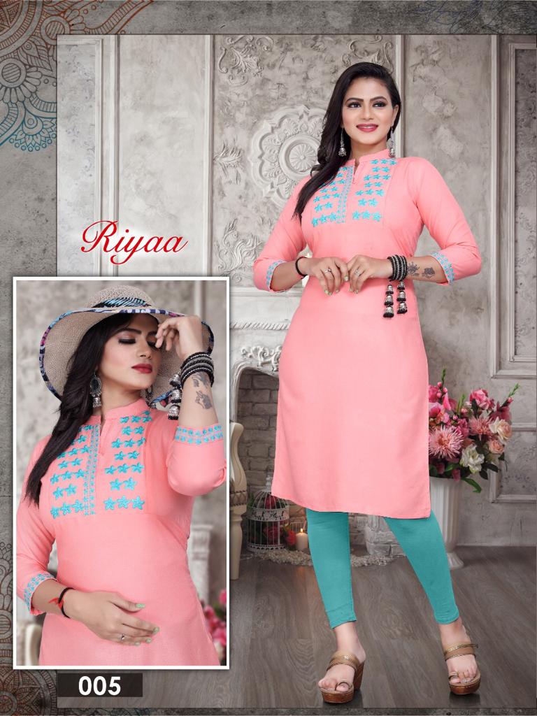 Riyaa Casual Daily Wear Rayon Printed Kurti Collection
